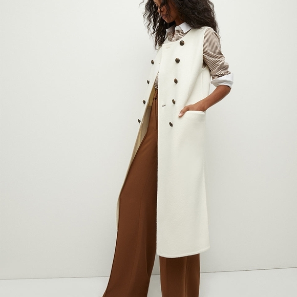 Veronica Beard White Hoxton Vest